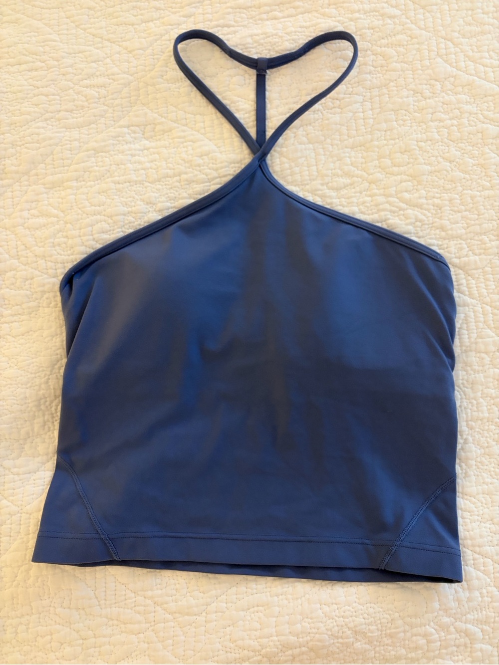 lululemon athletica Blue High-Neck Racerback Cropped Tank